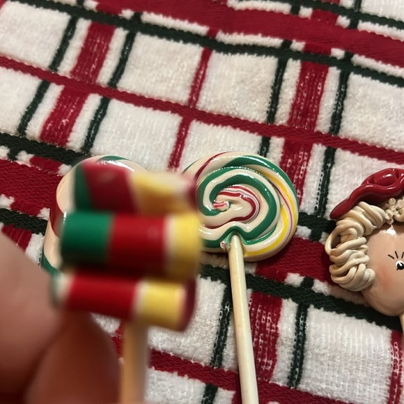 ⚠️ Vintage resin handmade candy Christmas picks - Picture 5 of 12